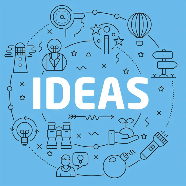 Mavi çizgi düz daire illüstrasyon fikirler