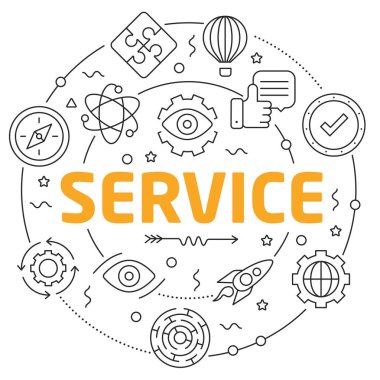 Hat düz daire illüstrasyon Servisi