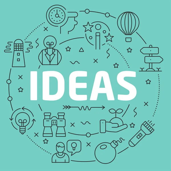 Yeşil hat düz daire illüstrasyon fikirler