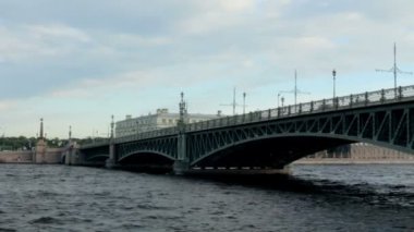Neva Nehri'nden şehir panoraması Rusya St. Petersburg