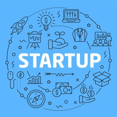 Başlangıç mavi çizgiler çizim için prsentation