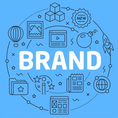 Marka mavi çizgiler çizim için prsentation