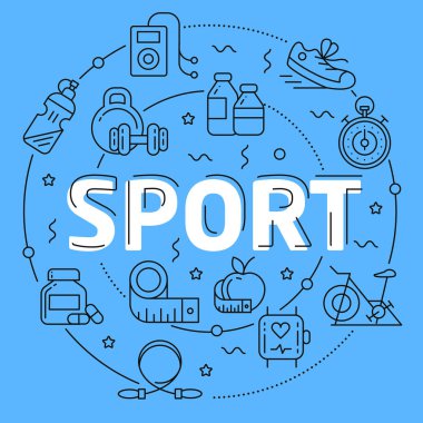 Spor mavi çizgiler çizim için prsentation