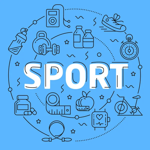 Sportovní modré čáry ilustrace pro prsentation — Stockový vektor