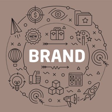 Doğrusal illüstrasyon marka