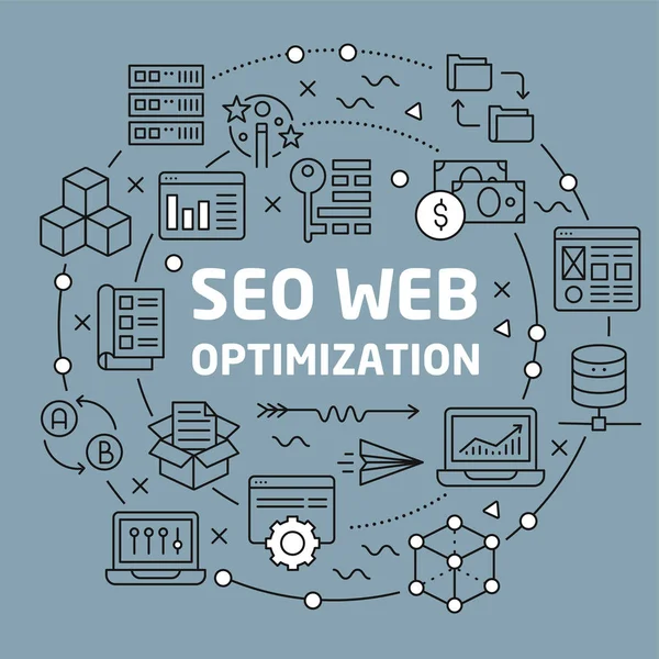 Arka plan illüstrasyon seo optimizasyon hatları