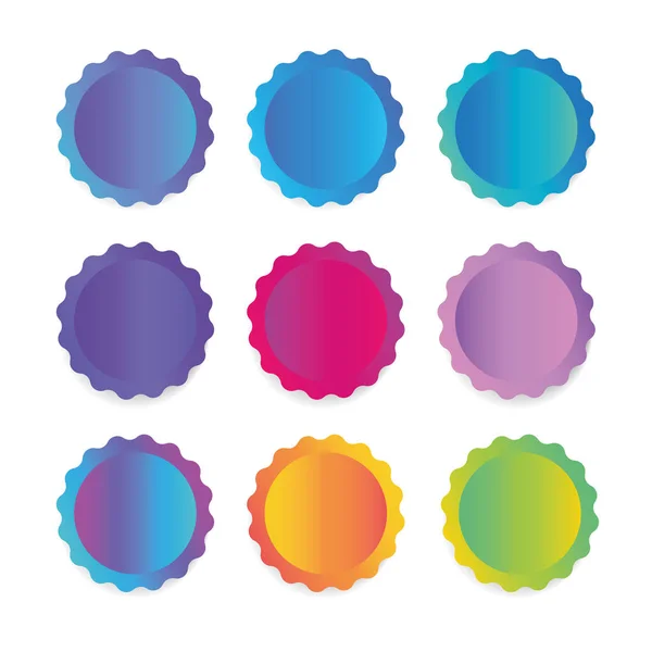 Une collection d'étiquettes autocollantes rondes pour bannières — Image vectorielle