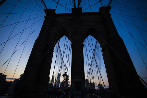 Puente de Brooklyn en Nueva York — Foto de Stock