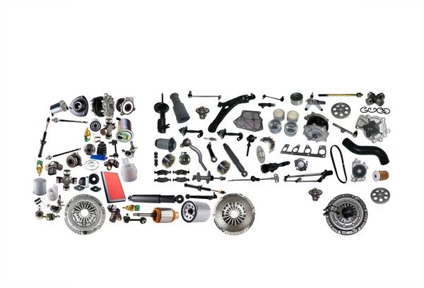 Images truck assembled from new spare parts — Stock Photo, Image