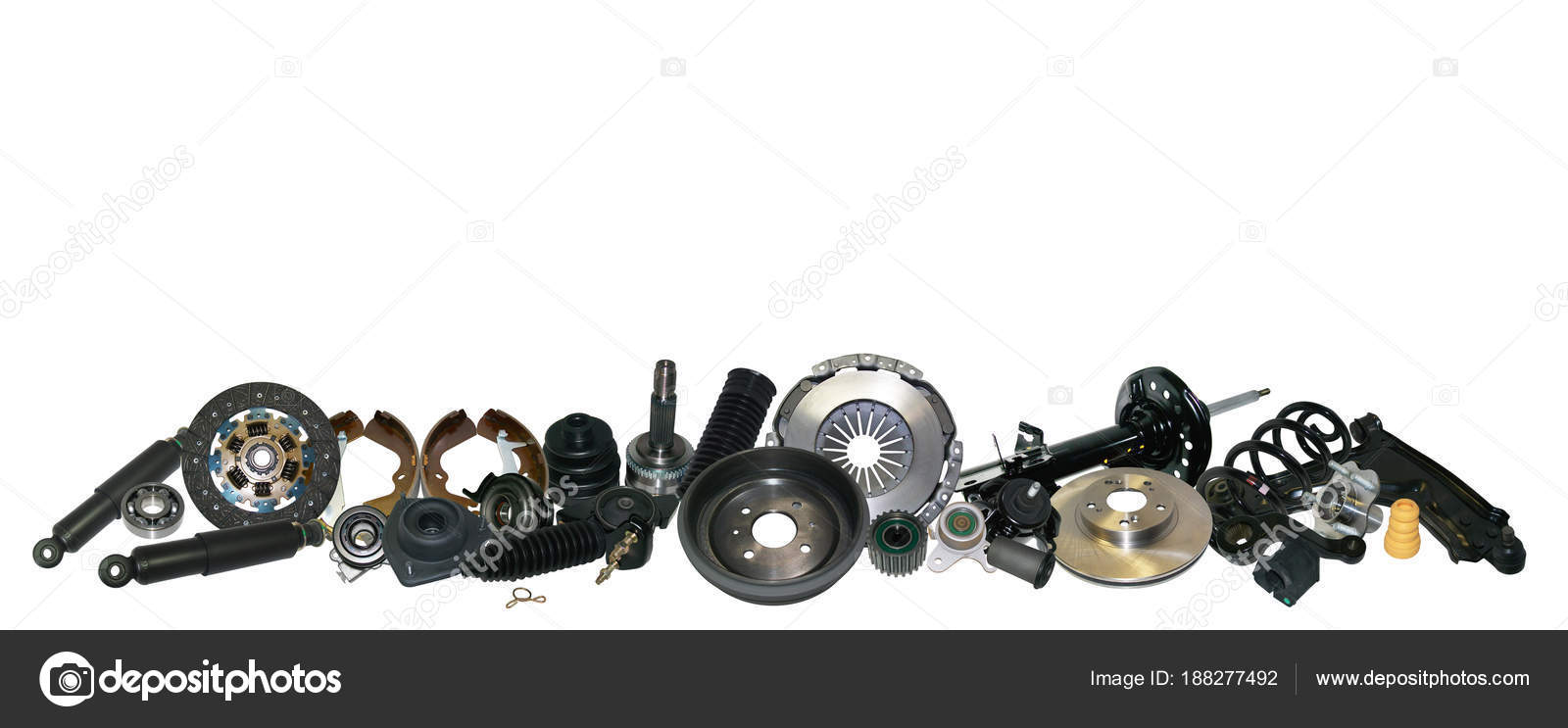Spare parts car on the white background set Stock Photo by ©Dezay 188277492