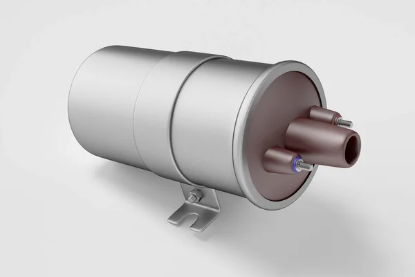 Gyújtótekercs, gyújtószerkezet és világító csatlakozó rendszer. 3D-s renderelés — Stock Fotó