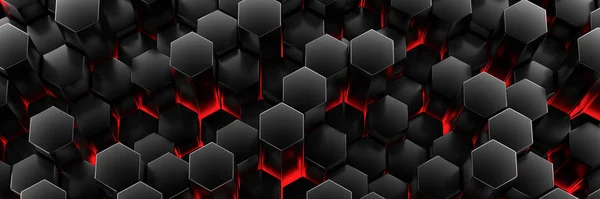 Chaotic Cubes Wall Background. Panorama with high resolution wallpaper. 3d Render Illustration