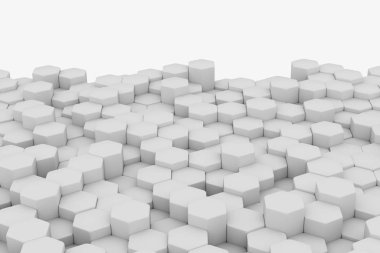 Kaotik Küpler Duvarı Arkaplanı. Yüksek çözünürlüklü duvar kağıdı olan bir panorama. 3d Görüntüleme