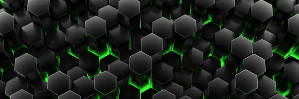 Chaotic Cubes Wall Background. Panorama with high resolution wallpaper. 3d Render Illustration