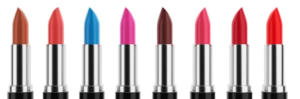 Lipstick is in a row with a different color. — Stock Photo, Image