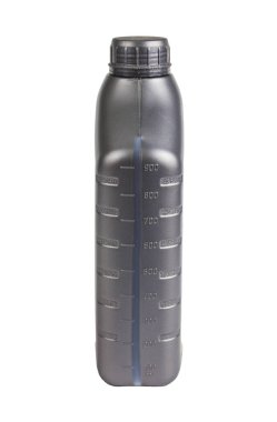 Beyaz arka plan üzerinde izole motor yağı için plastik konteyner