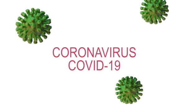 3D-Rendering von ansteckendem COVID-19, Flur oder Coronavirus — Stockvideo