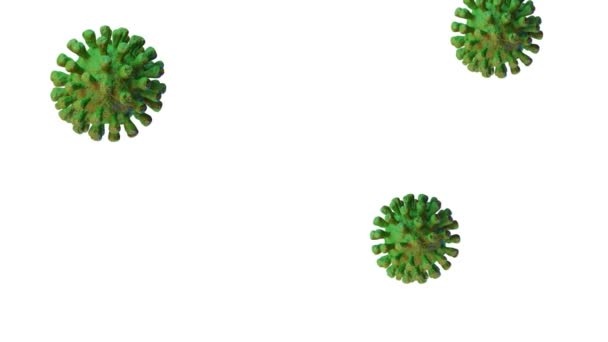 3D Rendering of contagious COVID-19, Flur or Coronavirus — Stock Video