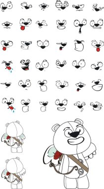 tatlı aşk tanrısı kutup ayısı karikatür ifadeler kümesi