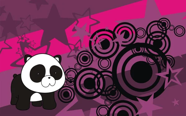 Carino panda orso bambino cartoni animati sfondo — Vettoriale Stock