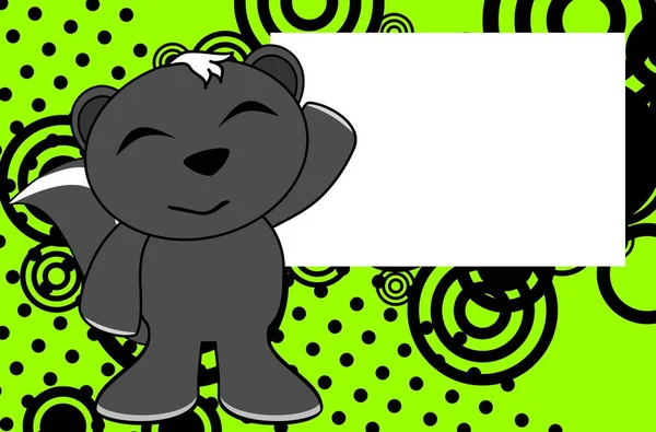 happy skunk emotion cartoon background