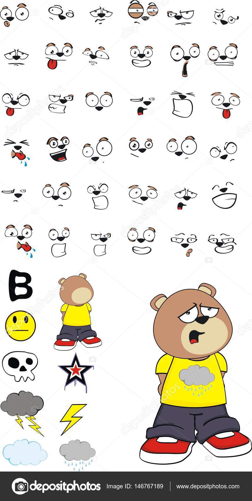 Triste De Nounours En Peluche Enfant Dessin Animé émotions