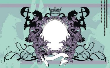 Hanedan aslan arması arka plan