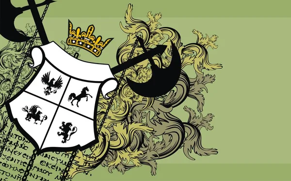 Геральдический герб — стоковый вектор
