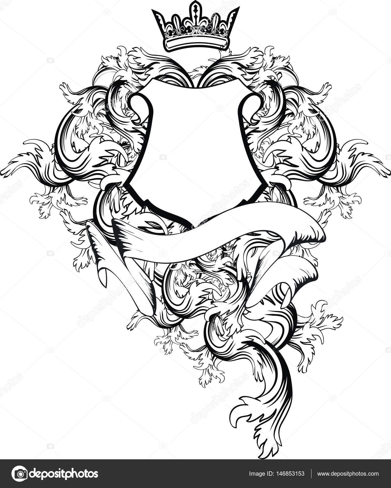 Dark Knight Shield Tattoo Design 2 HighRes Vector Graphic  Getty Images