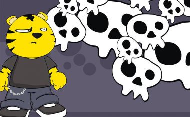 kızgın küçük kaplan çocuk çizgi film ifade arka plan