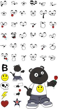 komik Panter ifadeler çizgi film seti çocuk