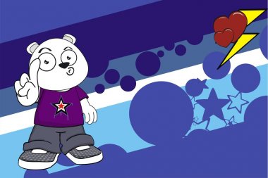 komik kutup ayısı çocuk çizgi film ifade arka plan