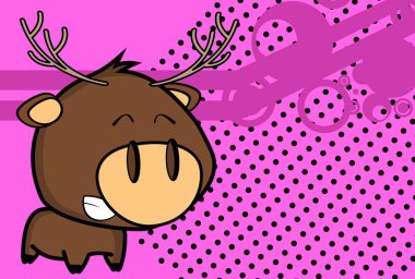 küçük büyük kafalı geyik ifadeler arka plan