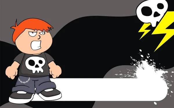 愤怒的小儿童卡通表达背景 — 图库矢量图片