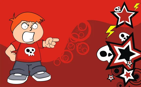 öfkeli küçük çocuk çizgi film ifade arka plan