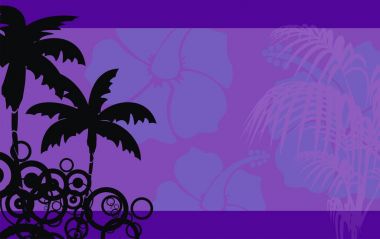 Hawaiian summer palm hibiscus background3 clipart