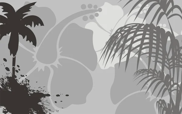 Hawaiian sommaren palm hibiscus background4 — Stock vektor