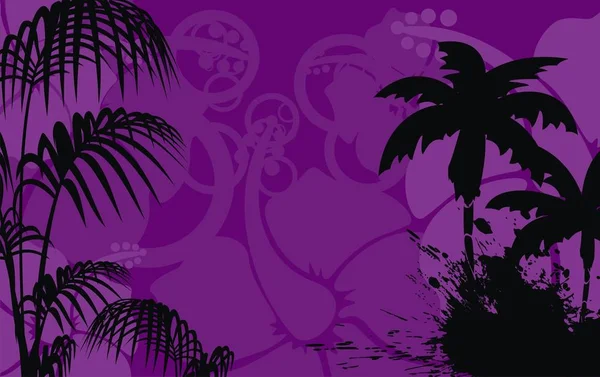 Havajského letní palm ibišek background10 — Stockový vektor