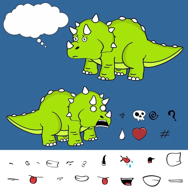 komik bebek triceratops çizgi film ifadeleri set3