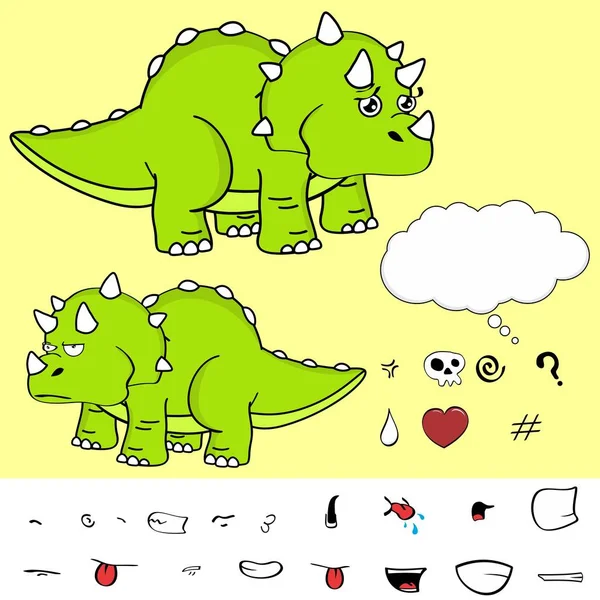 komik bebek triceratops çizgi film ifadeleri set7