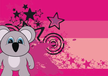 sevimli tombul koala çizgi film arka plan