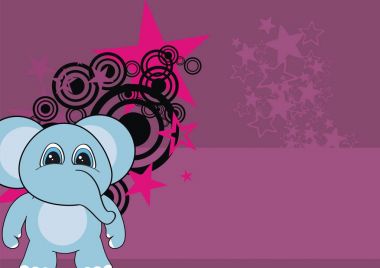 sevimli tombul fil arka plan çizgi film