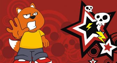 sevimli küçük tilki çocuk cartoon1