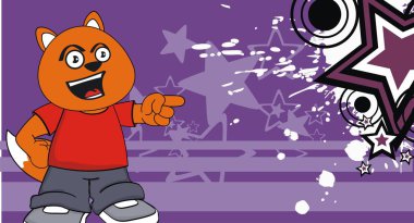 komik tilki çocuk çizgi film ifade arka plan