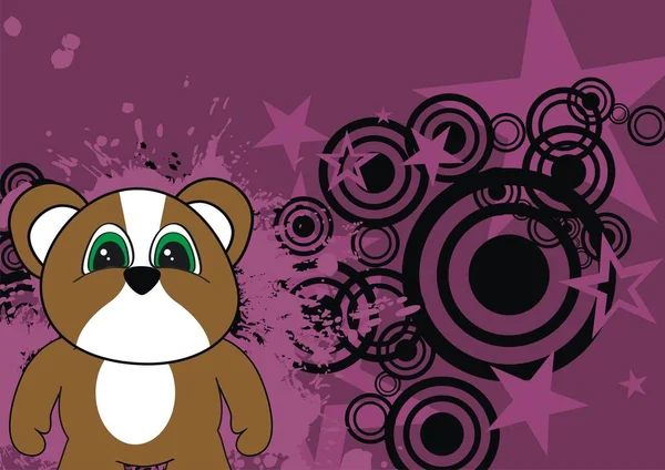 Mignon chubby hamster fond de dessin animé — Image vectorielle