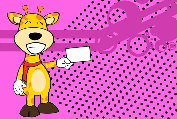 tatlı komik zürafa ifade background3 çizgi film