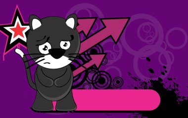 komik küçük tombul kedi çizgi film ifade arka plan