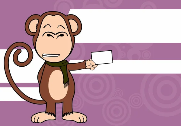 Drôle singe expression dessin animé arrière6 — Image vectorielle