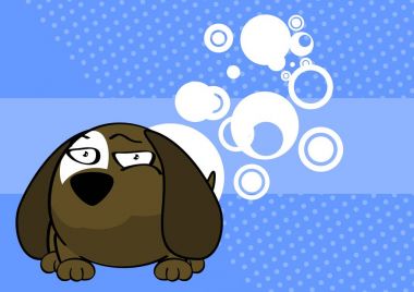 şirin top köpek yavrusu karikatür ifade arka plan