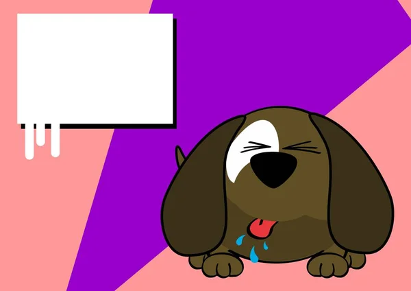 Pequeño bola cachorro de dibujos animados expresión fondo — Archivo Imágenes Vectoriales
